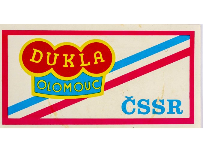 Samolepka Dukla Olomouc, ČSSR