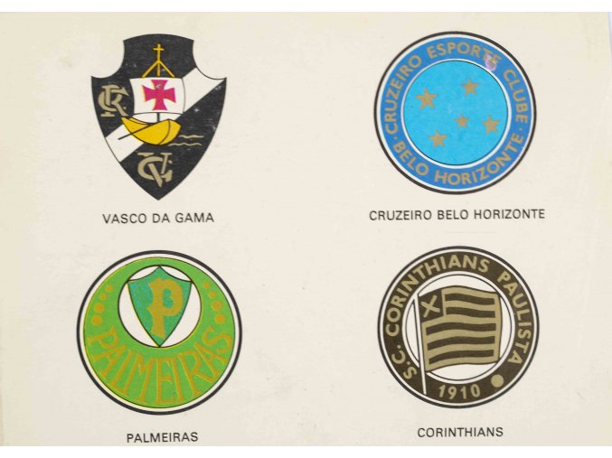 Kartička , Vasco de Gama, Cruzeiro, Palmeiras, Corinthias (1)