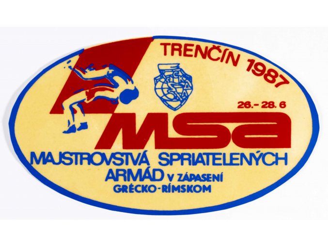 Samolepka, MSA, Trenčín, 1987