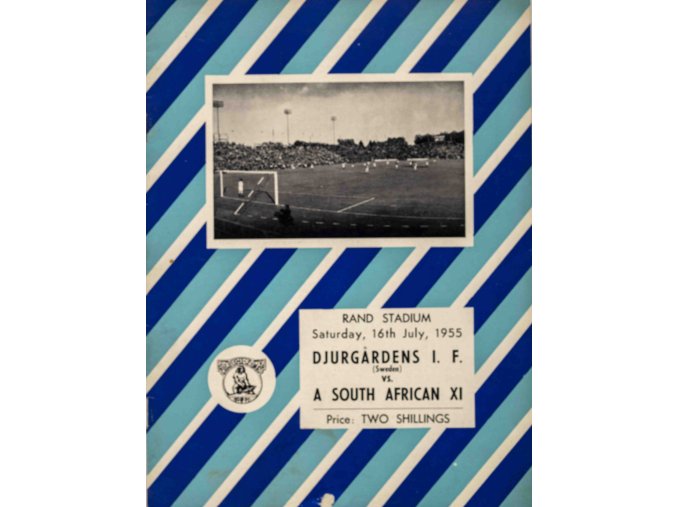 Program fotbal, Djurgandens IF v. South African XI, 1955