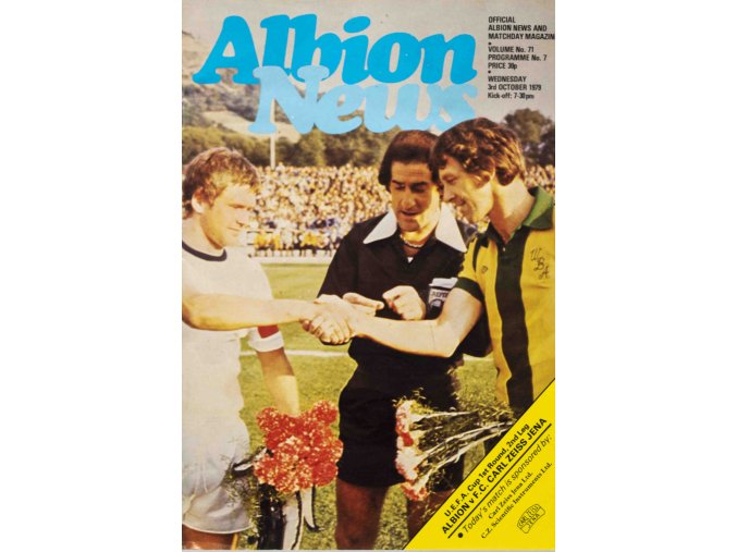 Program, Albion F.C. v. Carl Zeiss jena, EUFA, 1979