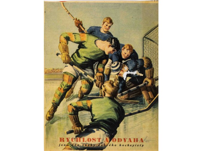 Výstřižek, časopis , Čs. hockeyisté , rychlost a odvaha