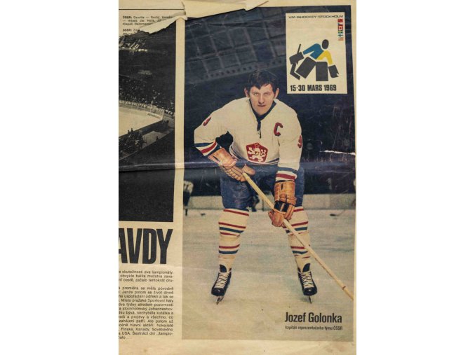 Fragment z časopisu, MS Hokej, Stockholm, 1969 (1)
