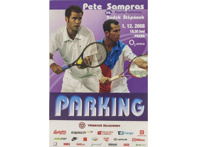 Parkovací karta, Advantage tennis, Pete Sampras v. Radek Štěpánek, Praha 2008