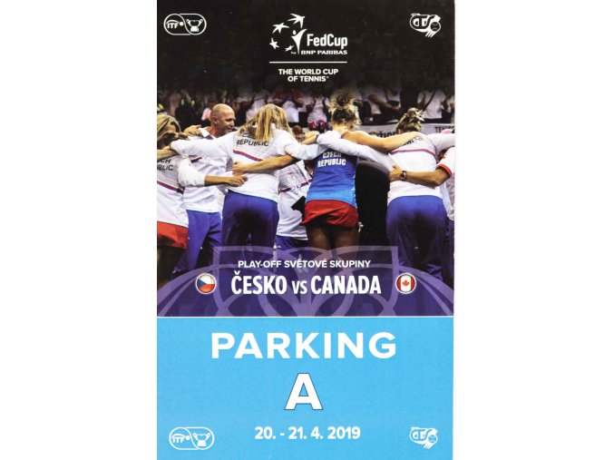 Parkovací karta, Fed cup, ČR v. Canada, 2019