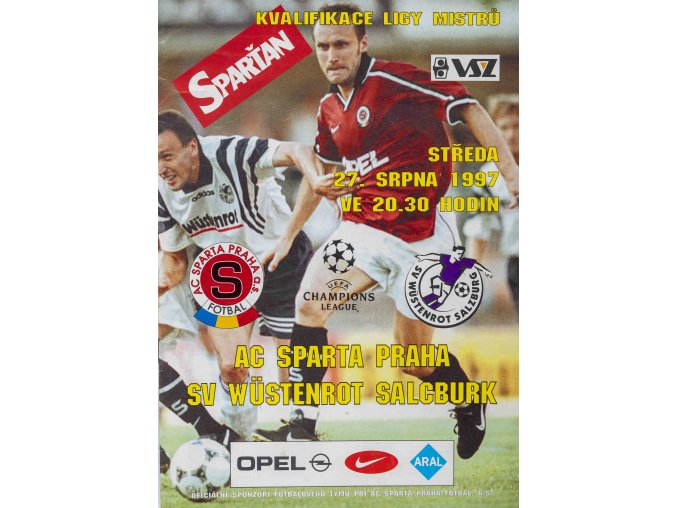 Program UEFA , Sparta Praha v. SV Salzburg, CHL 1997