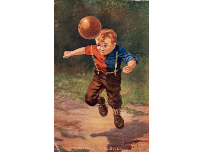 Pohlednice humor Fotbal, Heading the Ball (1)