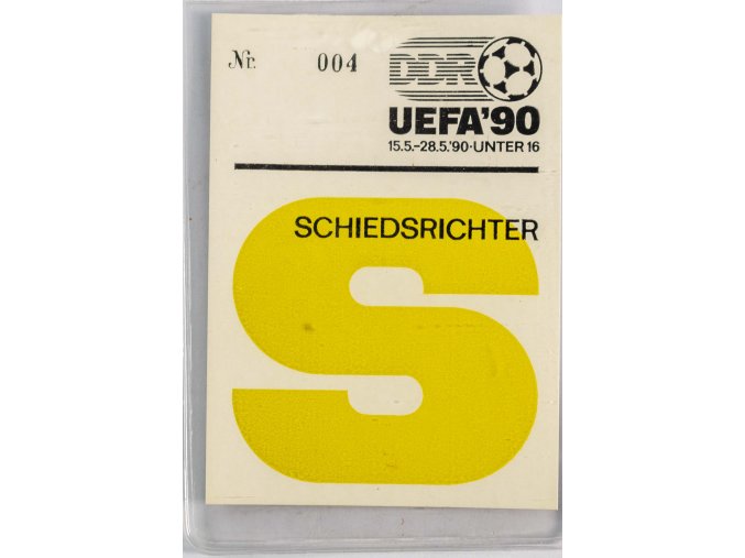 Akreditace fotbal, U 16, UEFA 90, Schiedsrichter