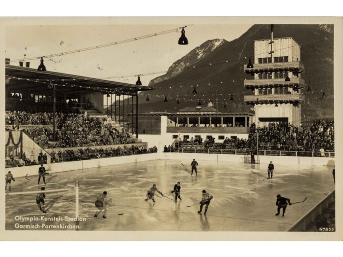 Pohlednice Olympia Kunsteis stadion, Garmisch 1936 (1)