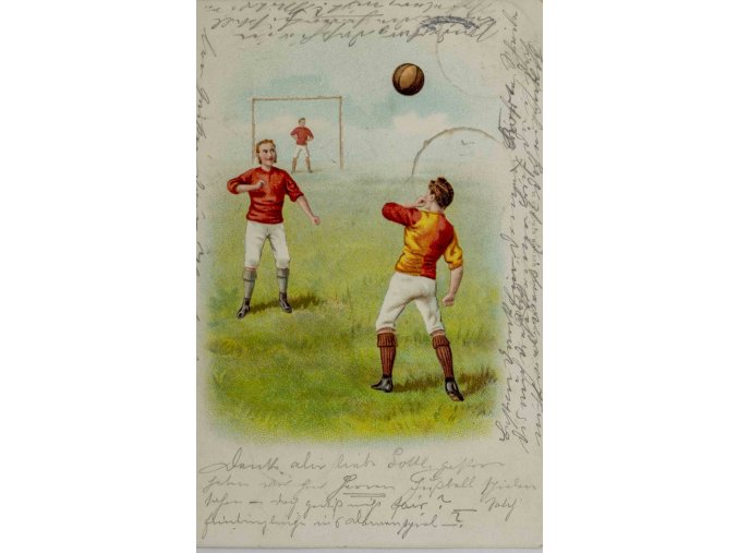 Pohlednice humor, fotbal, Thale, 1904 (1)