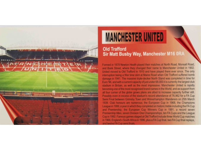 Pohlednice stadion DL, Manchester United, Old TraffordPohlednice stadion DL, Manchester United, Old Trafford