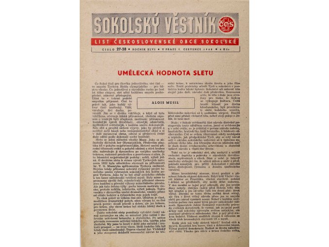 Věstník sokolský, 194827 28
