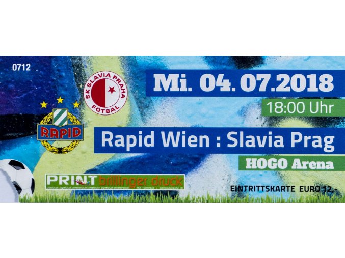 Vstupenka Rapid Wien v. Slavia Prag, 2008 (2)