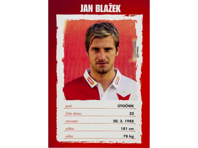 Podpisová karta, Jan Blažek, Slavia Praha (1)