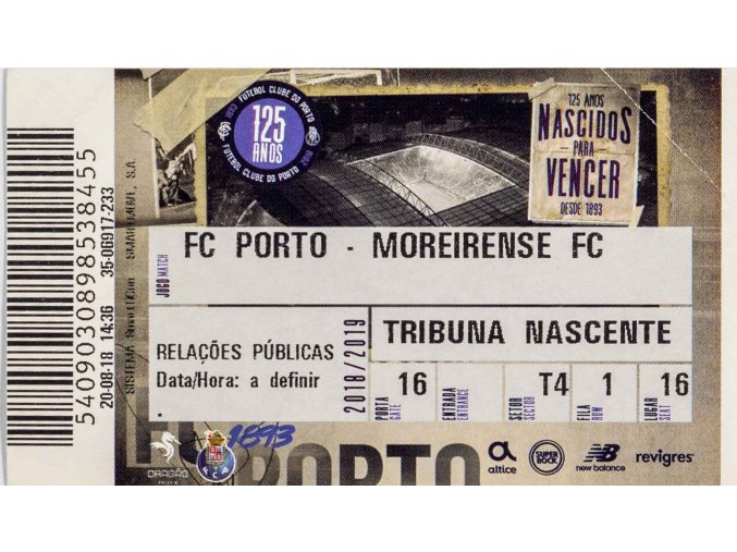 Vstupenka fotbal, FC Porto v. Moreeirense, 2018