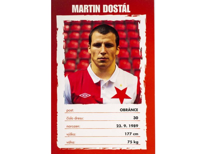 Podpisová karta, Martin Dostál, Slavia Praha (1)