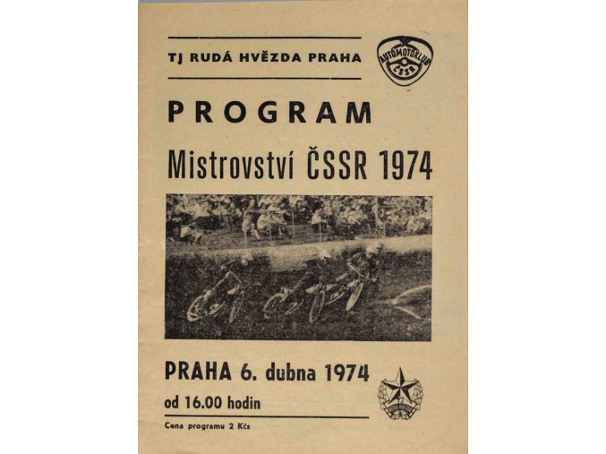 Program, Mistrovství ČSSR, motocros, 1974
