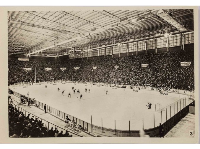 Dobové foto hokej, MS Stockholm, stadion, 1963 (3)