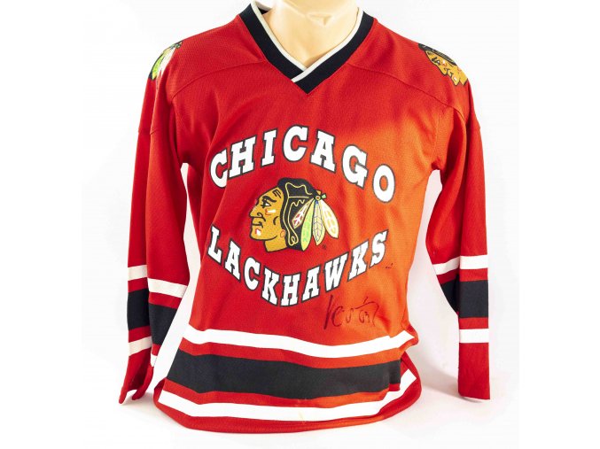 Dres replika, Chicago Blackhawks, Vašíček, autogram (1)