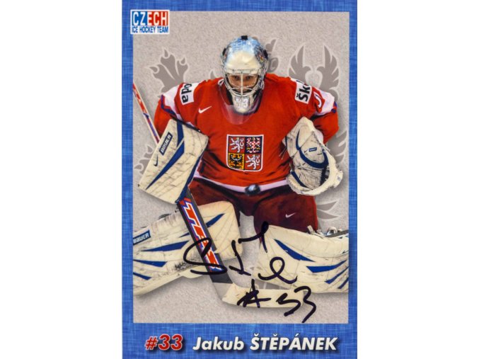 Hokejová karta, Czech Ice hockey team, Jakub Štěpánek, autogram