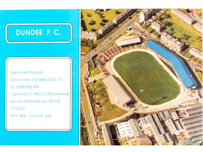 Pohlednice stadion, Dundee FC, Dens Park Stadium (1)