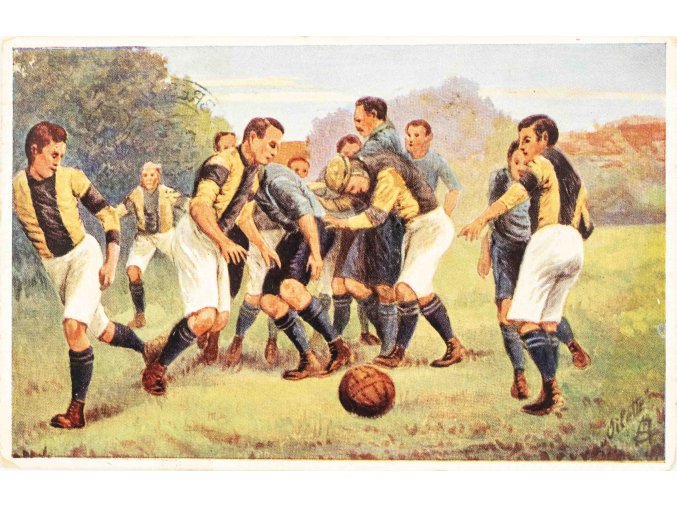 Pohlednice humor Football , O LLette, 1911 (1)