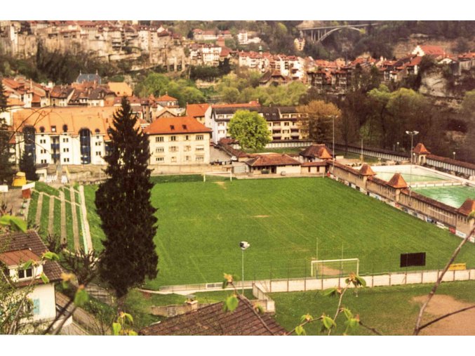 Pohlednice Stadion,Freiburg Suiza, Stade de Motta (1)