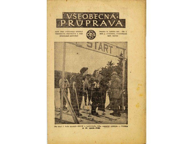 Sokol, Všeobecná průprava, Ročník I, Číslo 1, 1951