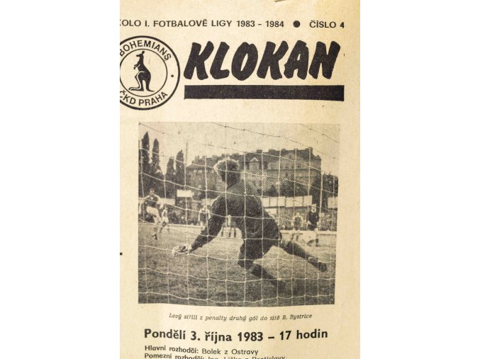 Program Klokan , Bohemians ČKD Praha v. Spartak Trnava, 198