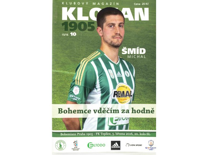 Program Klokan 1905, Bohemians 1905 v. FK Teplice, 102015