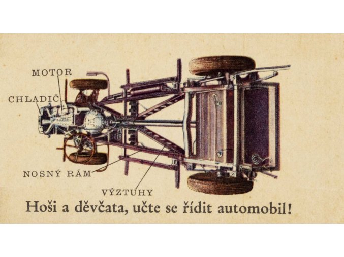 Kartička Hellada klenot pradlen, Motor, Chladič