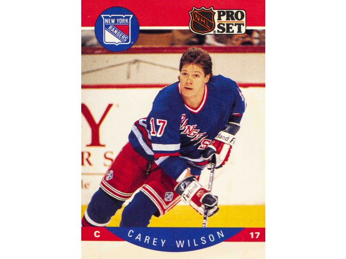 Hokejová kartička, Carey Wilson, NHL, NY Rangers, 1987 (1)