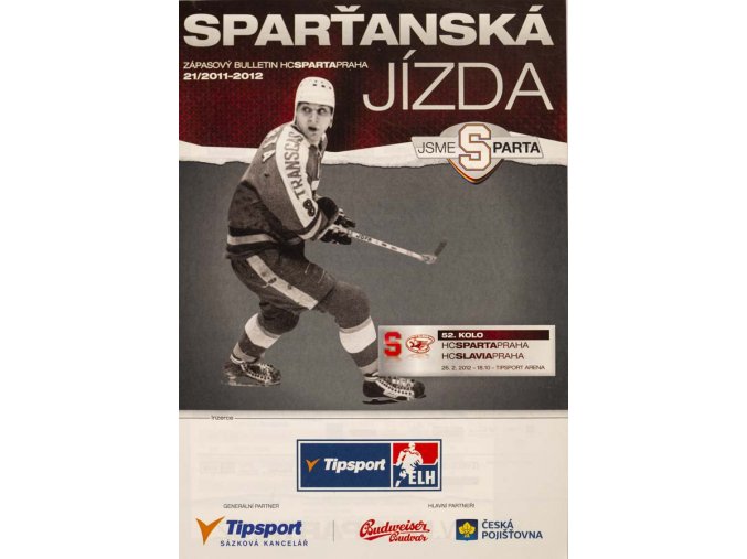 Program hokej, Sparťanská jízda, HC Sparta v. HC Slavia Praha 201112