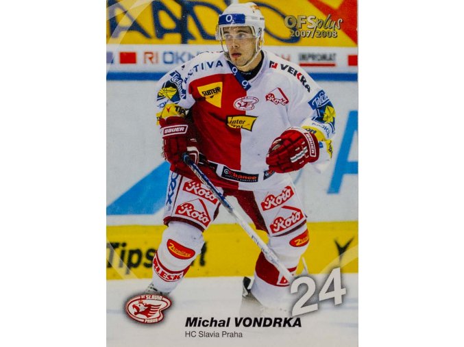 Hokejová kartička, Michal Vondrka, HC Slavia Praha, 2007 (1)