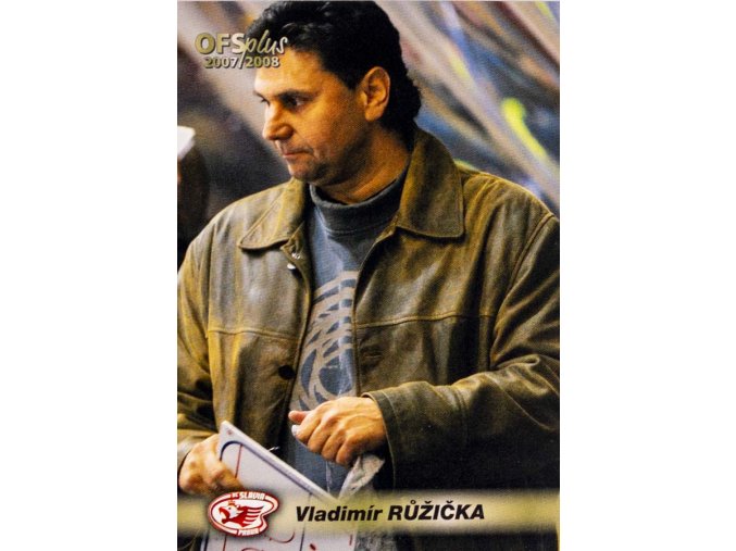 Hokejová kartička, Vladimír Růžička, HC Slavia Praha, 2007 (1)