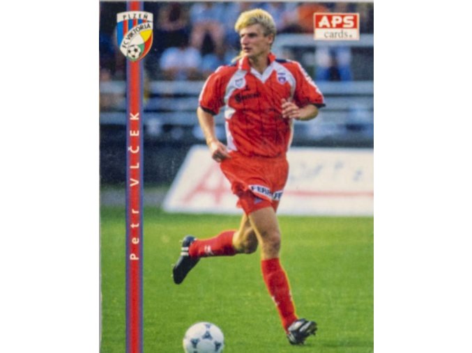 Kartička fotbal, Petr Vlček, FC Plzeň, 1996 (1)