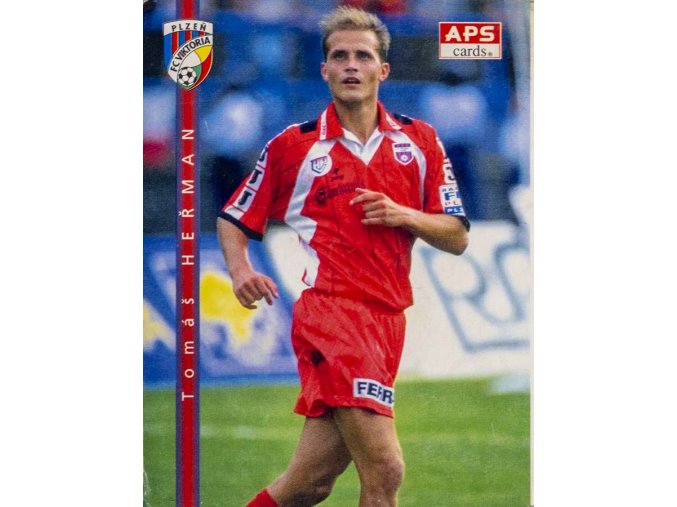 Kartička fotbal, Tomáš Heřman, FC Plzeň, 1996 (1)