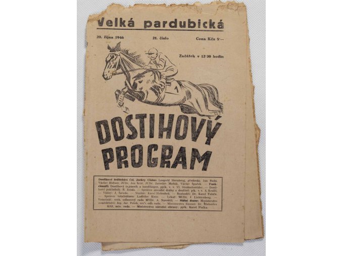 Dostihový program, Velká pardubická, 1946
