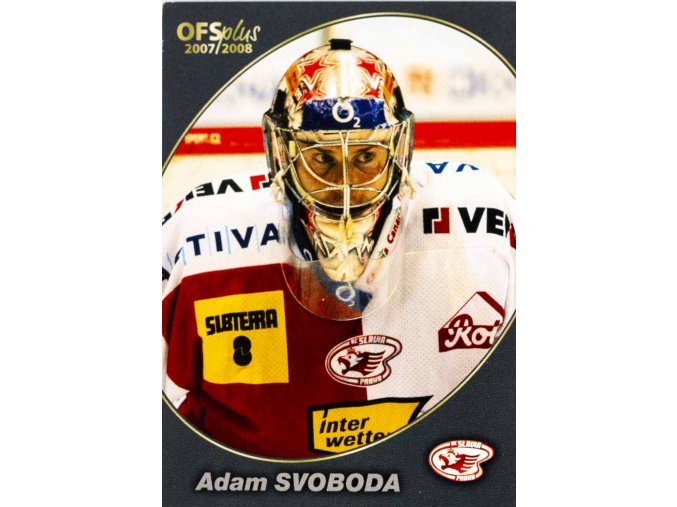 Hokejová kartička, Adam Svoboda, HC Slavia Praha, 20072008 (1)