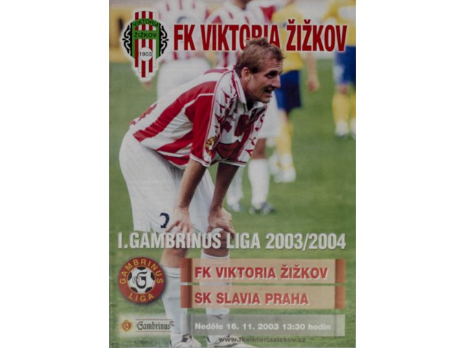 Program - FK Viktoria  Žižkov vs. SK Slavia Slavia, 2003