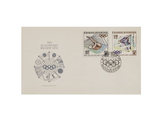 FDC Hry XX. Olympijády Mnichov,1972FDC Hry XX. Olympijády Mnichov,1972