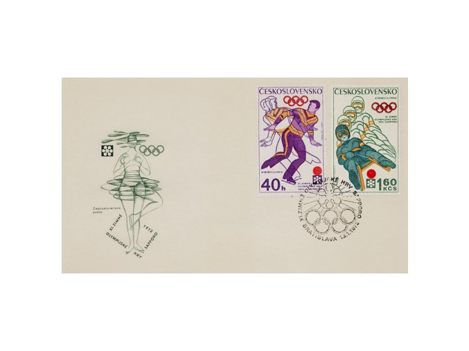 FDC XVI. Olympijské hry Sapporo, Krasobruslení, 1972FDC XVI. Olympijské hry Sapporo, Krasobruslení, 1972