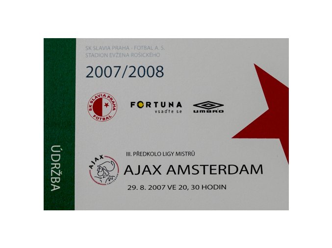 Karta údržba UEFA CHL 2007, SK Slavia vs. AjaxDSC 7739