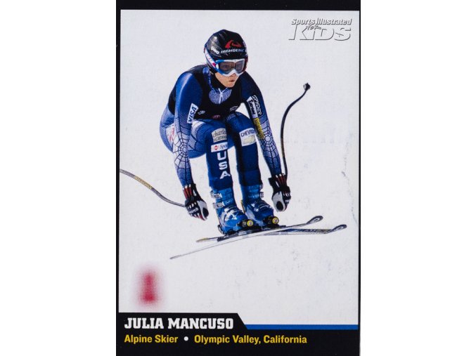 Kartička Julia Mancuso, Alpine Skier, Olympic Valley, California.Kartička Julia Mancuso, Alpine Skier, Olympic Valley, California (1)