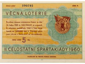 Los Věcná loterie Československé spartakiády, A,1960