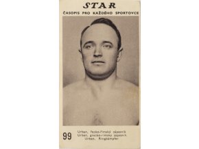 Kartička z časopisu STAR, 99, Urban, řecko římský zápasník