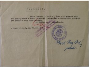 Dokument SOKOL, Oznámení o dobrovolné brigádě, 1948 II
