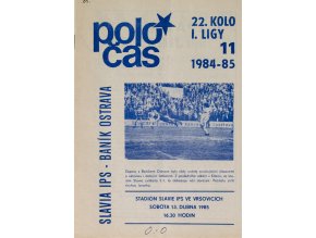 POLOČAS SLAVIA Praha vs. Baník Ostrava 1984 85