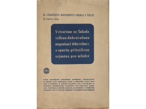 Brožura, II. Celostátní konference Sokola v Praze, 1950