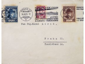 FDC Finále středoevropského poháru SPARTA FERENCVÁROS, 1935